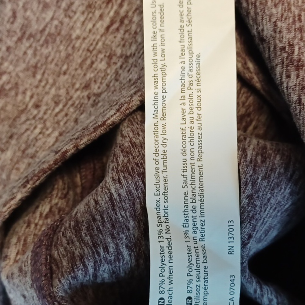 Zobha "Melange" Heather Fig Ankle Athletic Leggings NEW- Sz. XS - Picture 8 of 9